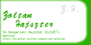 zoltan hajszter business card